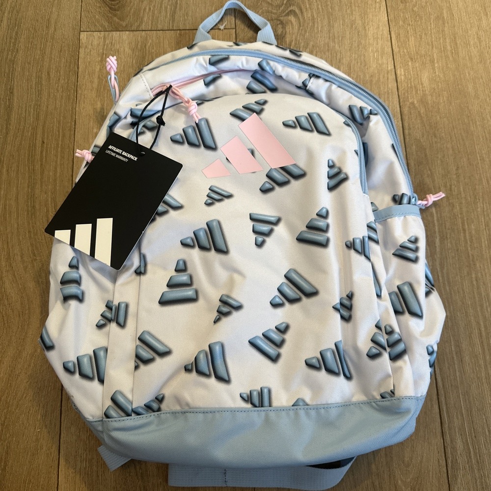 Adidas 3D Unisex‎ Affiliate OSFA School/Sports/Travel Backpack, Adidas Blue Pink